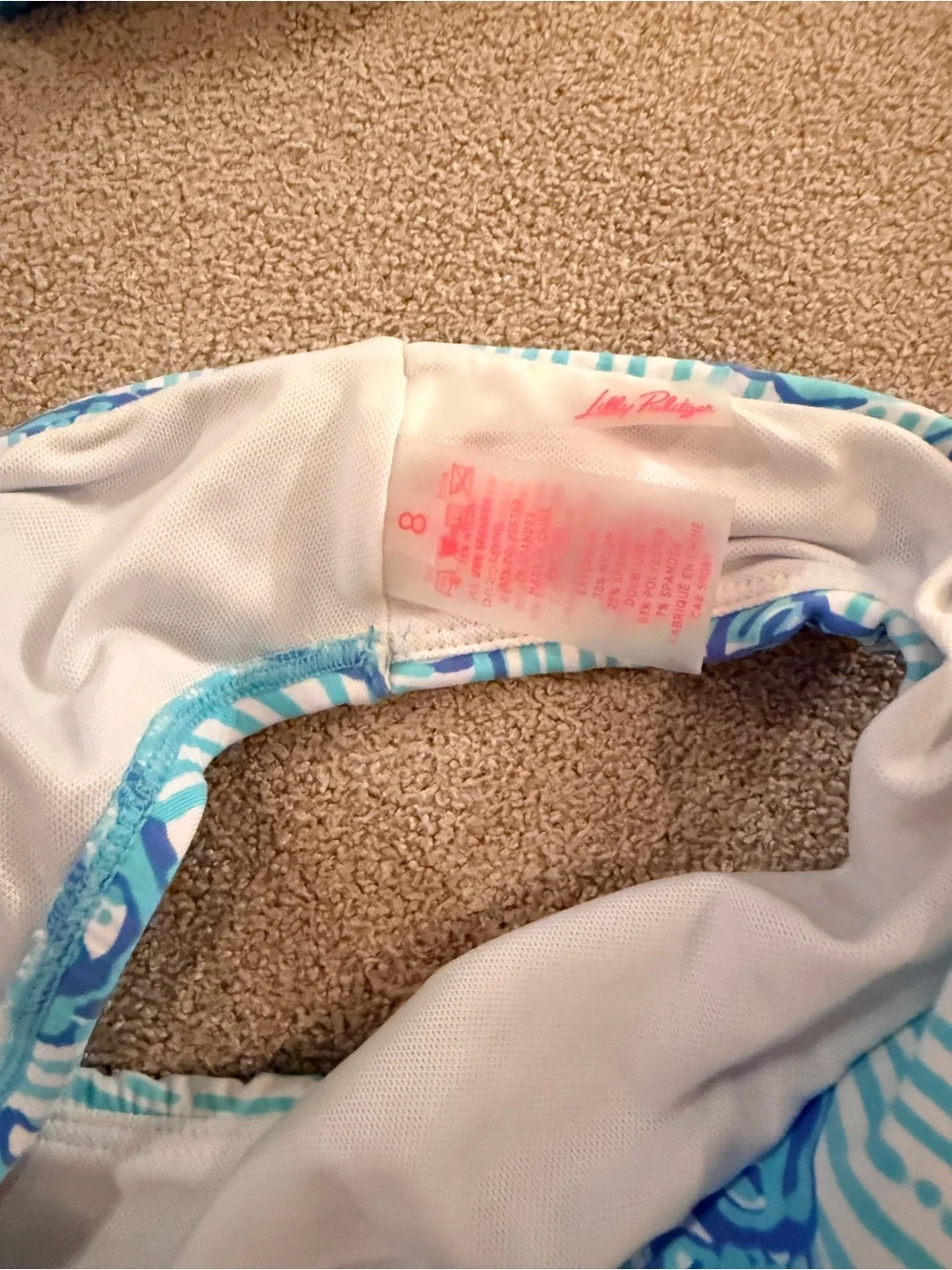 Lilly Pulitzer Aqua & Blue Shell-Print Halter Bikini